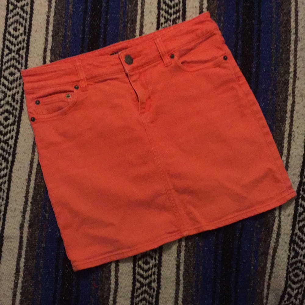J.Crew colored denim skirt